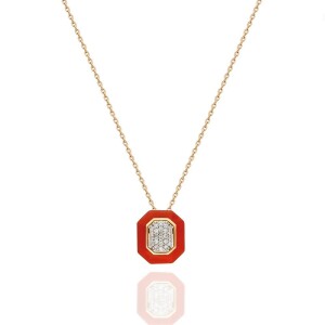 Aletta Pendant - Red Enamel - Fizzy