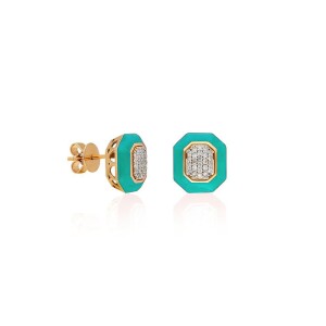 Aletta Earrings - Turquoise Enamel - Fizzy