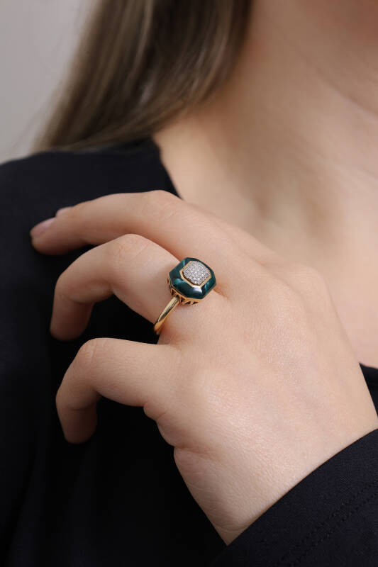 Aletta Ring - Malachite - 3
