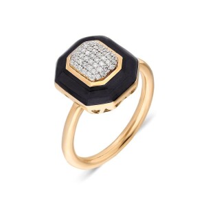 Aletta Ring - Black Enamel - Fizzy