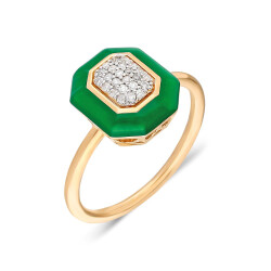 Aletta Ring - Green Enamel - Fizzy