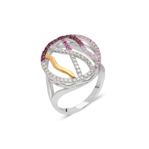 Ares Ring - White Diamond Ruby - Neo Modern