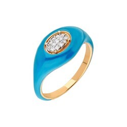 Bold Stack Ring - Turquoise Enamel - Fizzy