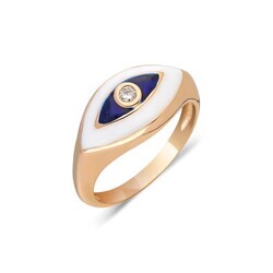 Carla Ring - White/Lapis - Eyes of Fizzy