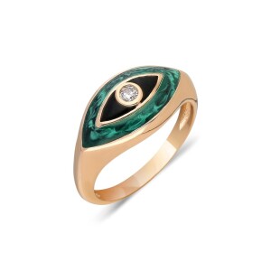 Carla Ring - Malachite/Black - Eyes of Fizzy