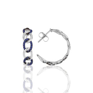 Catena Earrings - Sapphire White Diamond - Havana