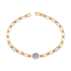 Havana Chain Bracelet - Circle - Havana