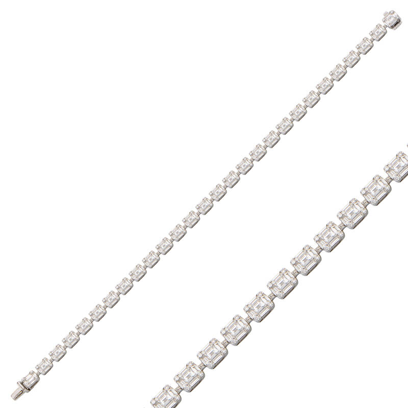 Amelia Baguette Tennis Bracelet - 1