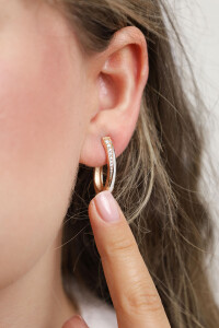 Flow Earrings - Malachite Enamel - 3