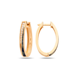 Flow Earrings - Lapis Enamel - Fizzy