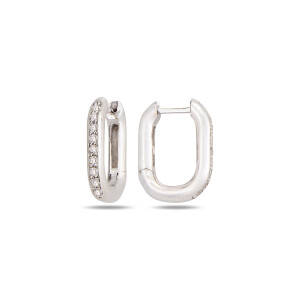 Lina Earrings - White Gold - Havana