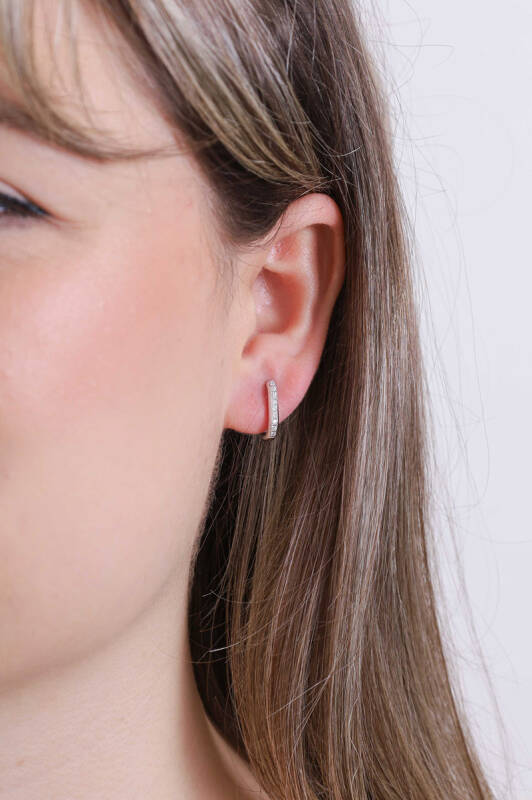 Lina Earrings - White Gold - 2