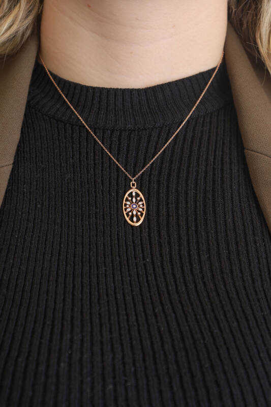 Luna Necklace Oval - Rose Gold - 2