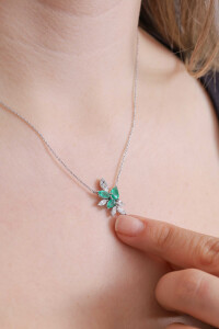 Molina Necklace- Mini Emerald - 2