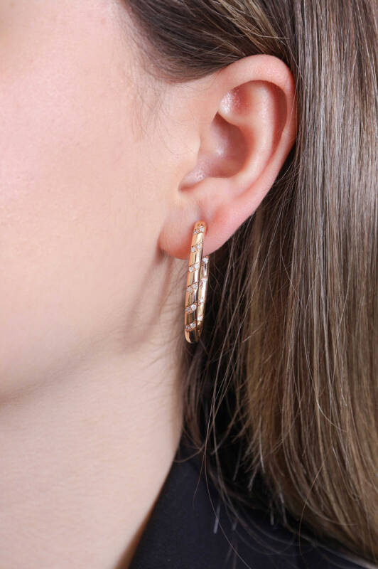 Tornado Mini Earrings - Full Diamond - 3