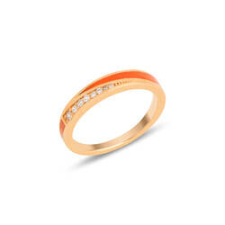 Kind Ring - Red Enamel Rose Gold - 1