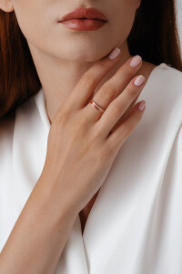 Kind Ring - Red Enamel Rose Gold - 2