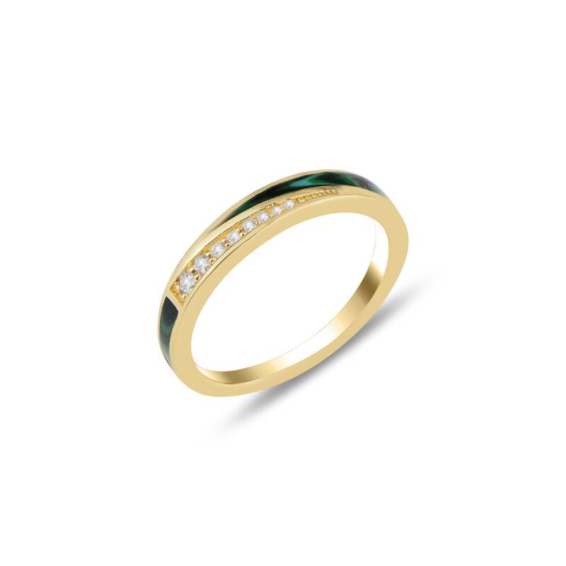 Kind Ring - Malachite Enamel Yellow Gold - 1