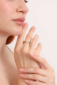 Kind Ring - Green Enamel Yellow Gold - 2