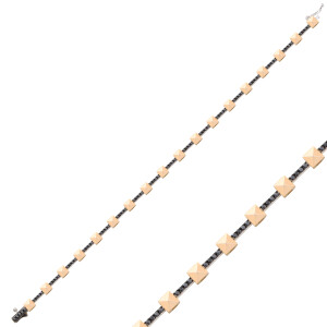 Libby Bileklik- Siyah Pırlanta - Neo Modern