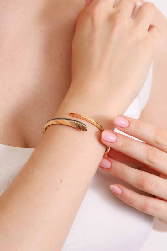 Line Bracelet - Malachite Enamel - 4