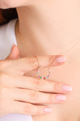 Multicolor Moon Pendant - 2