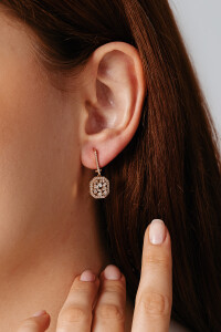 Octo Baugette Earrings - Rose - 2