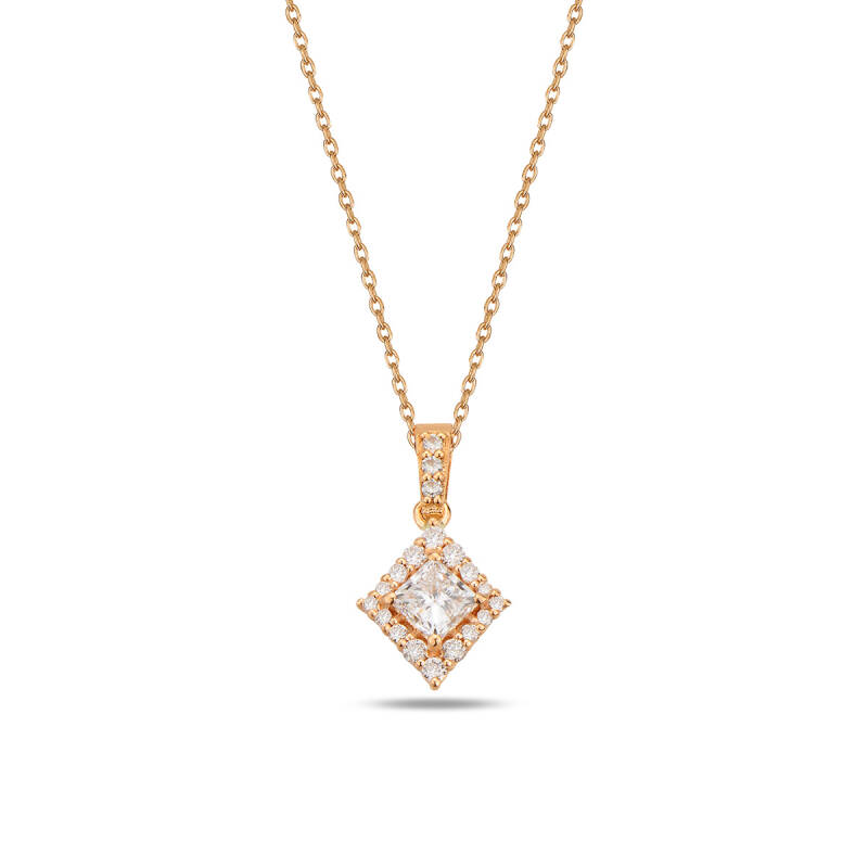 Princess Solitaire Necklace - 1