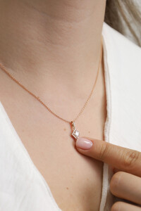 Princess Solitaire Necklace - 3