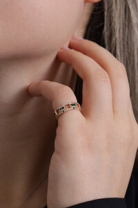 Progress Ring -Malachite Enamel - 2