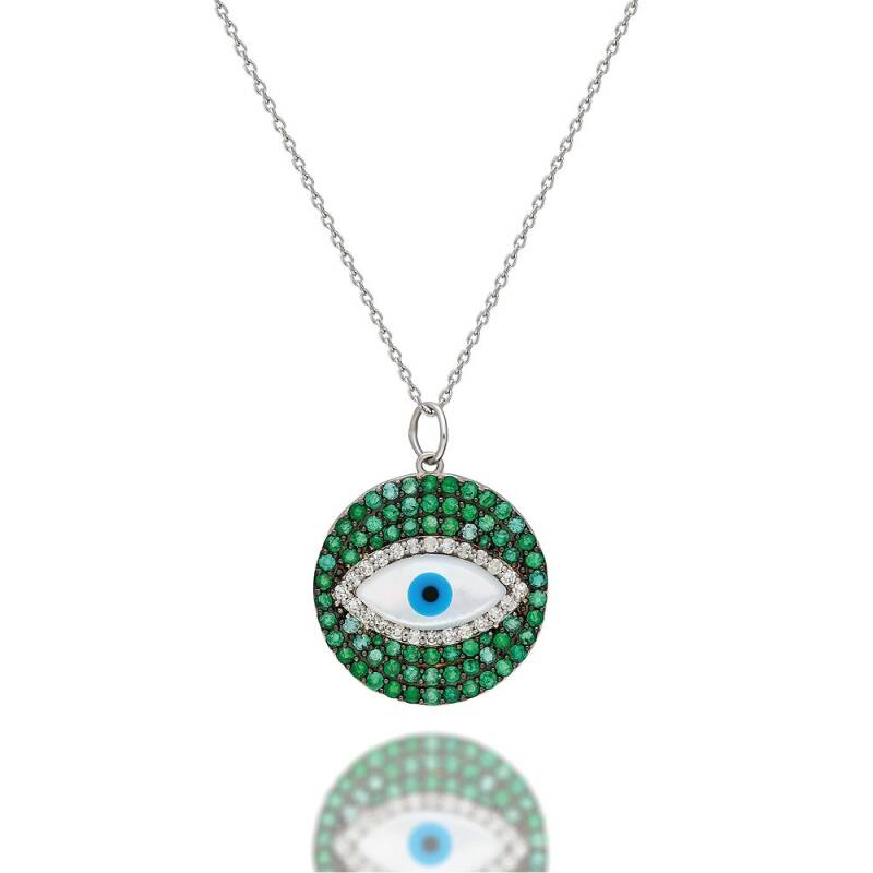 Ronde Eye Pendant - Emerald - 1