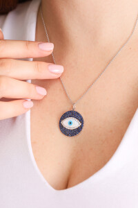 Ronde Eye Pendant - Emerald - 2