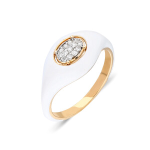 Slim Stack Ring - White Enamel - Fizzy