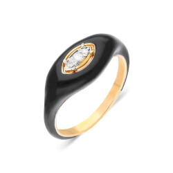 Slim Stack Ring - Black Enamel - Fizzy