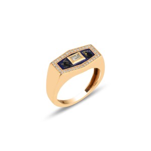 Sparrow Ring - Lapis Enamel - Fizzy