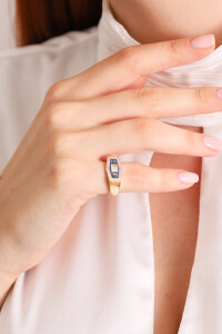Sparrow Ring - Lapis Enamel - 4