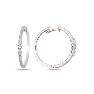 Halo Earrings White - Classic
