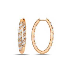 Tornado Mini Earrings - White Enamel - Fizzy