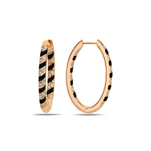 Tornado Mini Earrings - Black Enamel - Fizzy