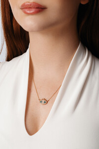 Third Eye Pendant - Malachite Enamel - 2