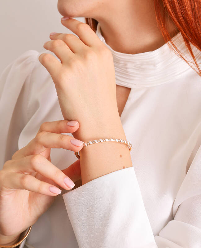 Tornado Bracelet - White Enamel - 2