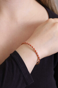 Tornado Bracelet - Red Enamel - 3