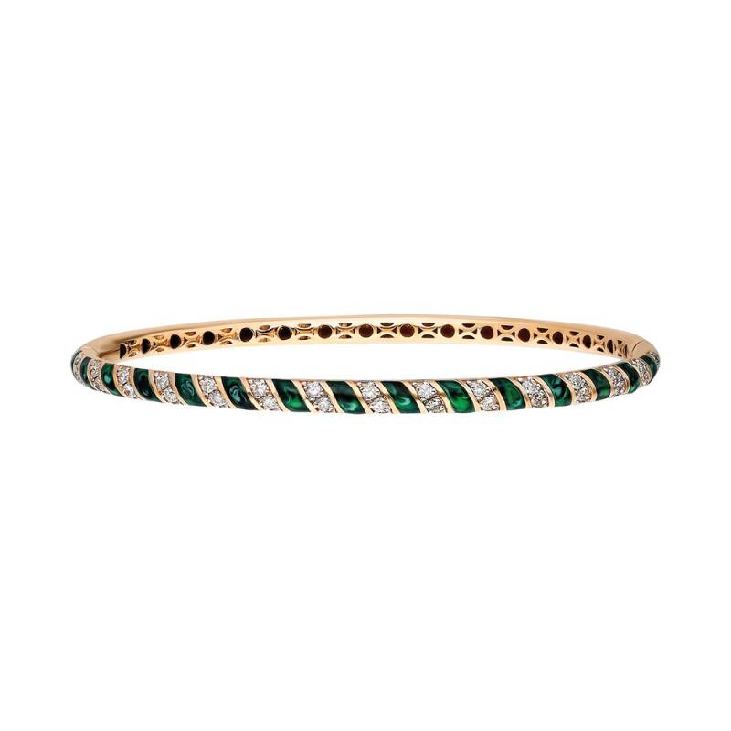 Tornado Bracelet - Malachite Enamel - 1