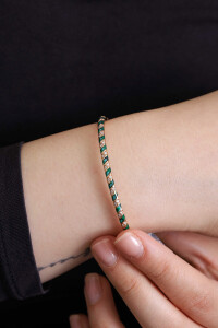 Tornado Bracelet - Malachite Enamel - 2