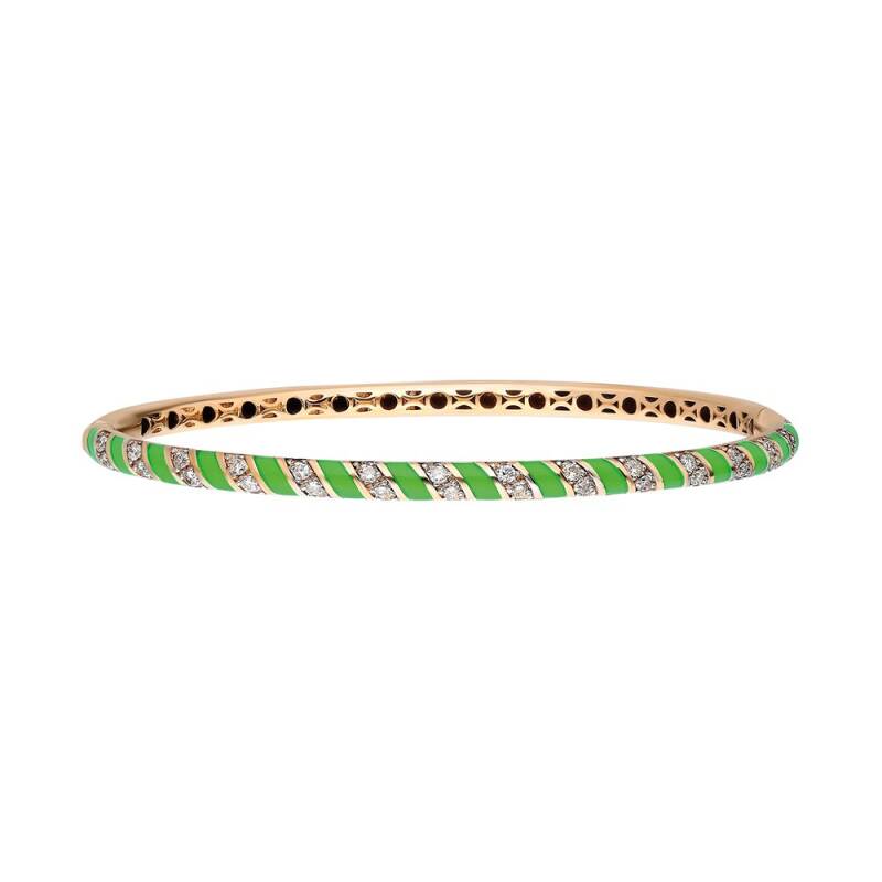 Tornado Bracelet - Green Enamel - 1