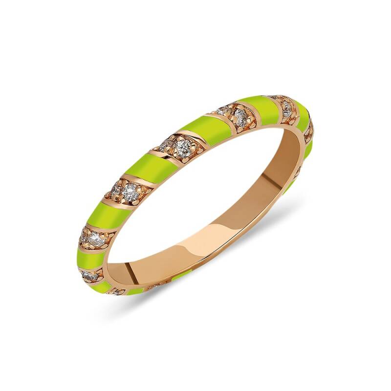 Tornado Ring - Neon Yellow Enamel - 1