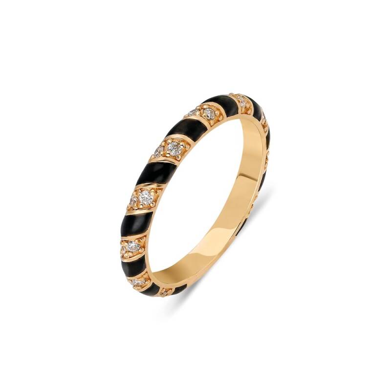 Tornado Ring - Black Enamel - 1