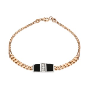 Tria Chain Bracelet - Black Enamel - Fizzy