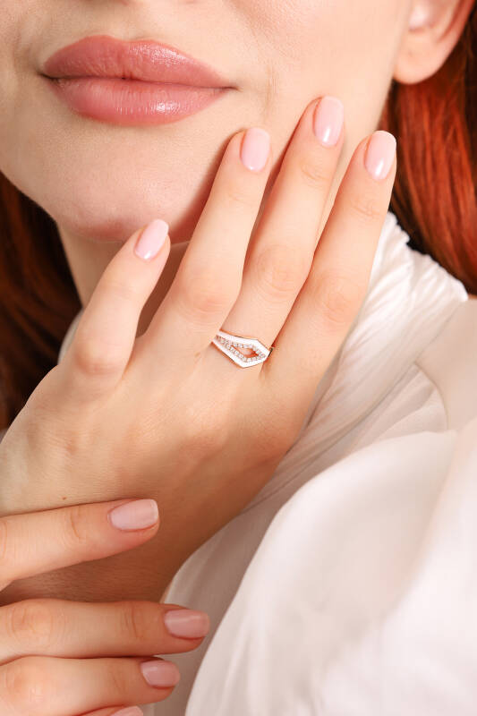 Trig Ring - White Enamel - 5